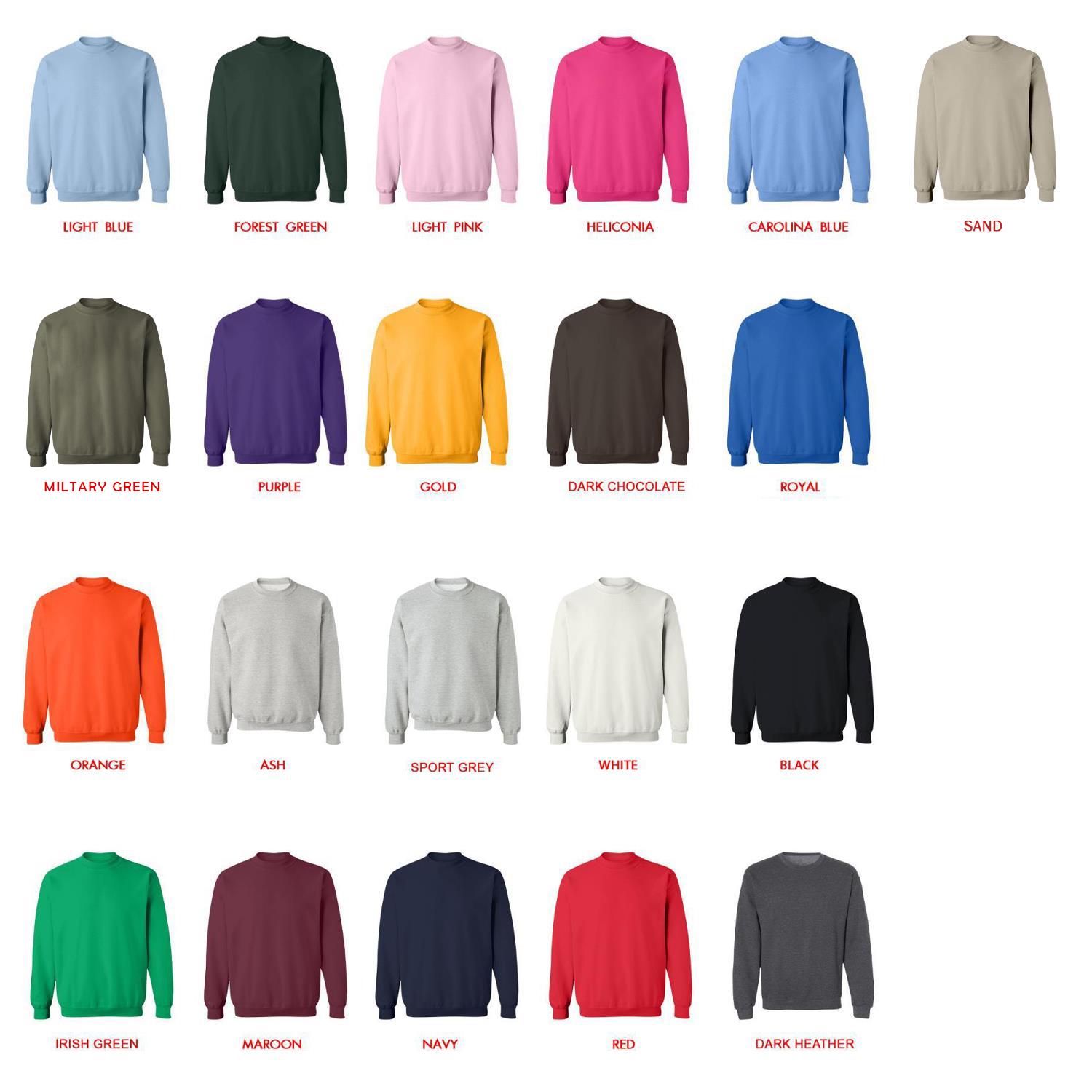 sweatshirt color chart - Chobits Merch