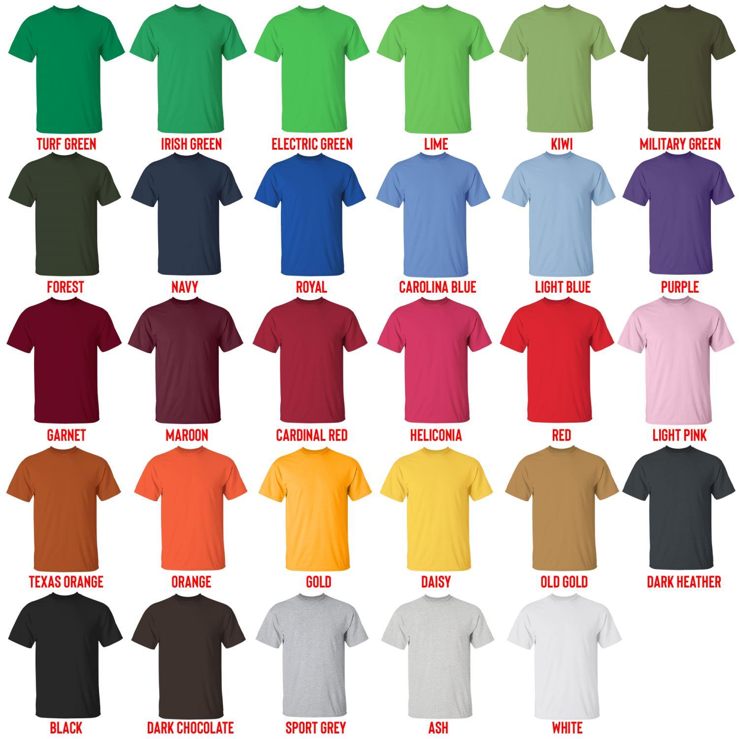 t shirt color chart - Chobits Merch
