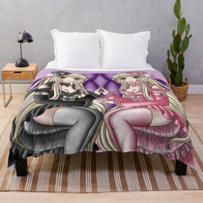 Retro Modern Design Collection Chobits Throw Blanket